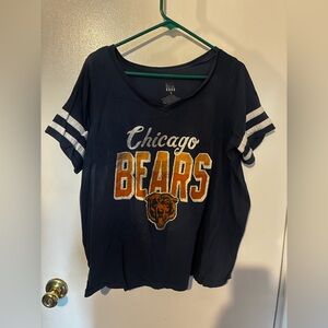 Torrid Junk Food Size 1 Chicago Bears Navy Blue T-Shirt